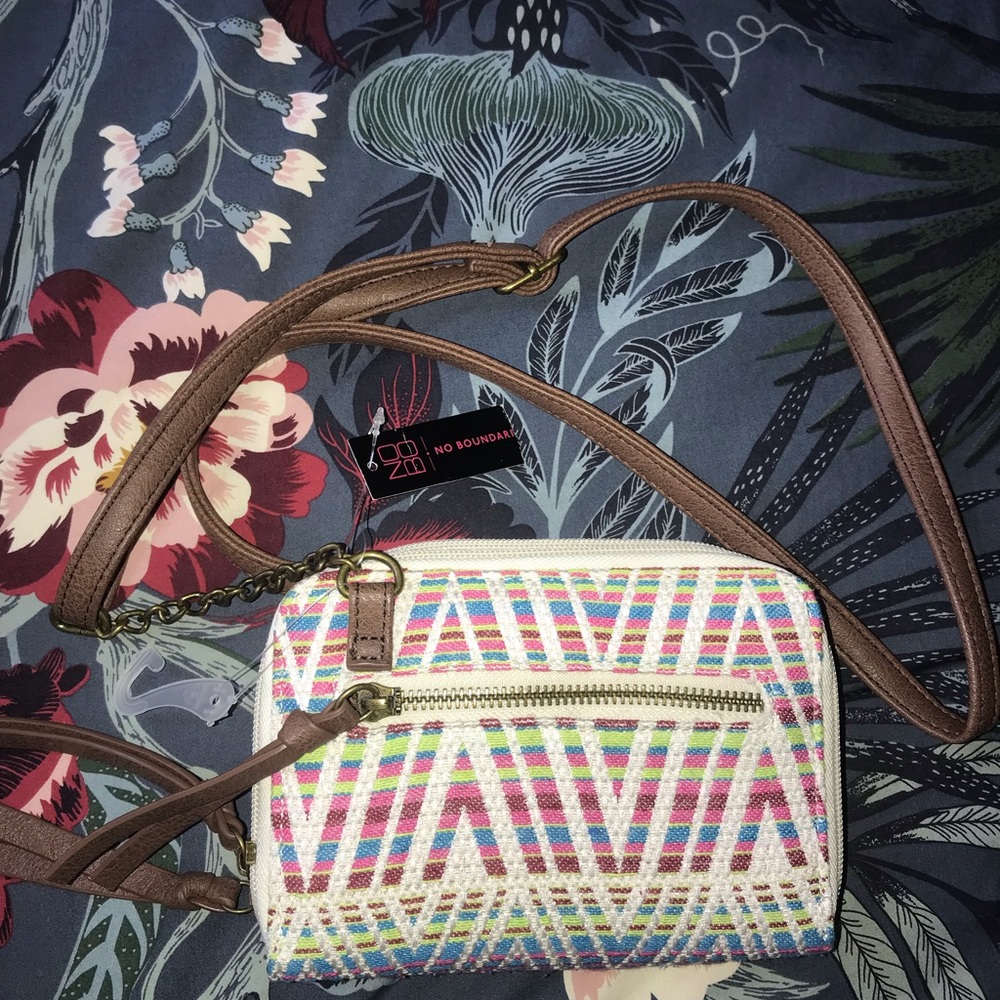 white/ color crossbody purse